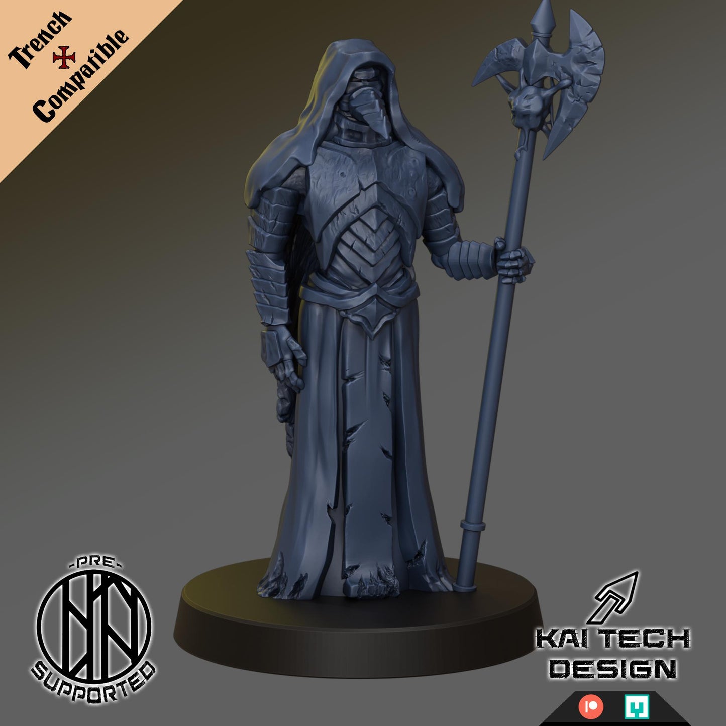 Plague Knight | Wargaming | Tabletop | 3D printed miniature | Trench Crusade compatible | Pilgrim
