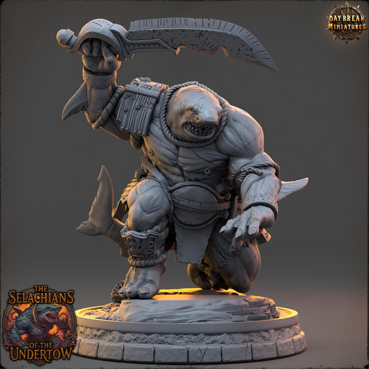 Sharkfolks - Jharrek Breaktooth | Daybreak Miniatures | 3D printed miniature | Tabletop Games | Dungeons and Dragons | Wargaming | D&D