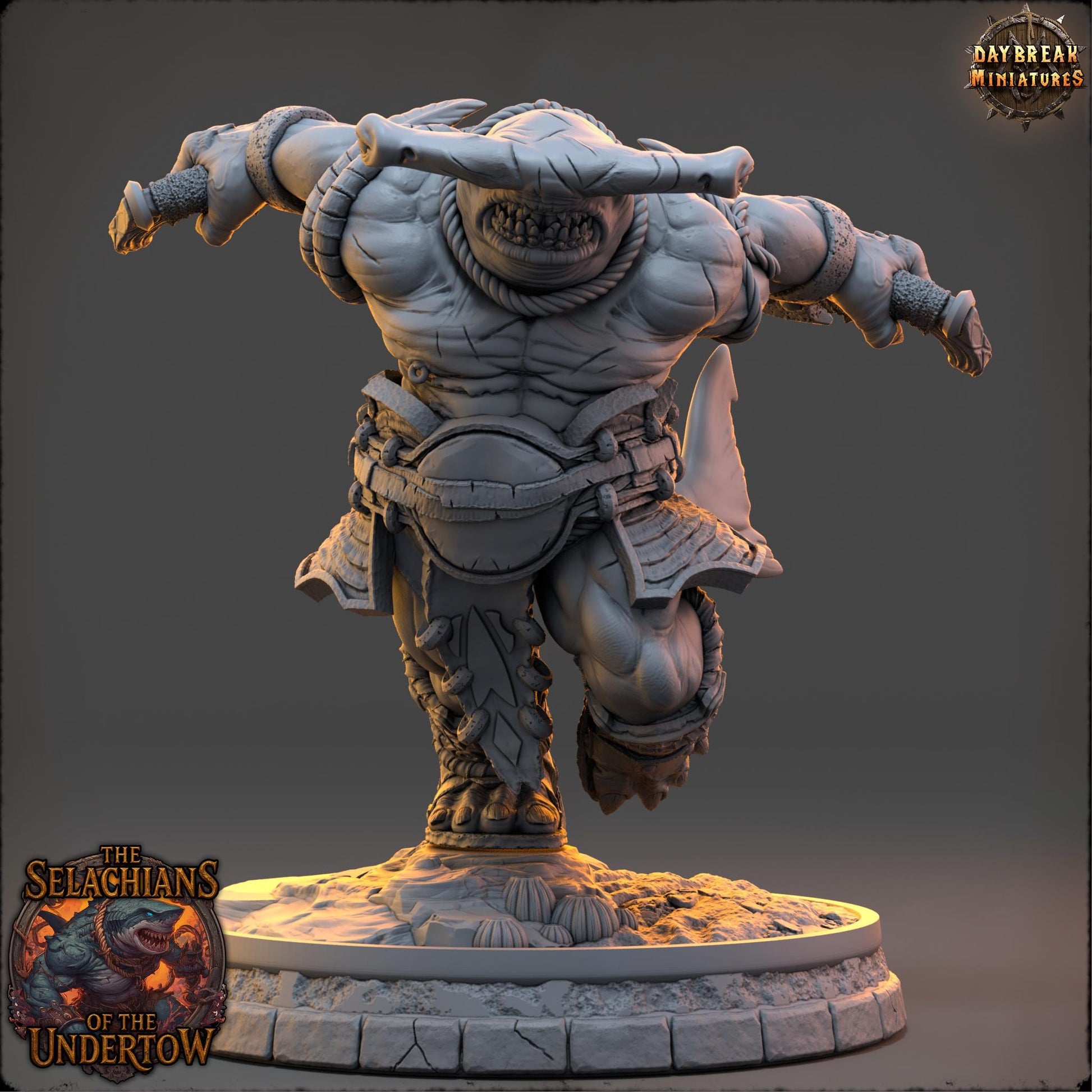 Sharkfolks - Kosh Velmarn | Daybreak Miniatures | 3D printed miniature | Tabletop Games | Dungeons and Dragons | Wargaming | D&D