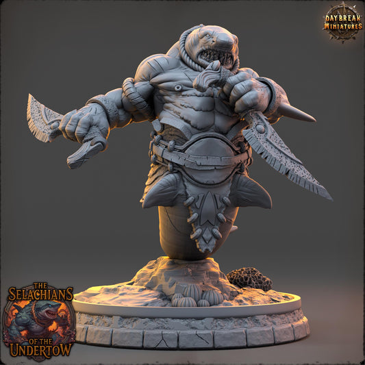 Sharkfolks - Thal Korrun | Daybreak Miniatures | 3D printed miniature | Tabletop Games | Dungeons and Dragons | Wargaming | D&D