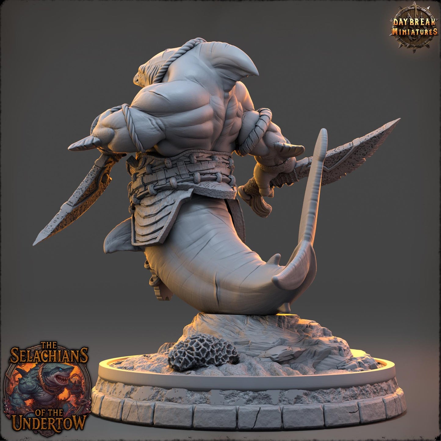 Sharkfolks - Thal Korrun | Daybreak Miniatures | 3D printed miniature | Tabletop Games | Dungeons and Dragons | Wargaming | D&D