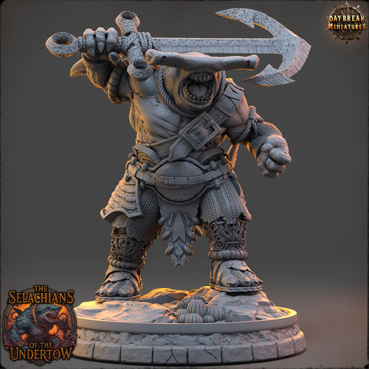 Sharkfolks - Yethra Coilblood | Daybreak Miniatures | 3D printed miniature | Tabletop Games | Dungeons and Dragons | Wargaming | D&D