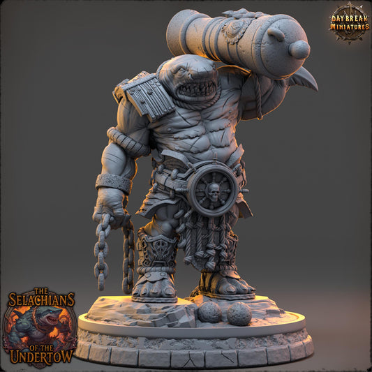 Sharkfolks - Zunraka Foamveil | Daybreak Miniatures | 3D printed miniature | Tabletop Games | Dungeons and Dragons | Wargaming | D&D