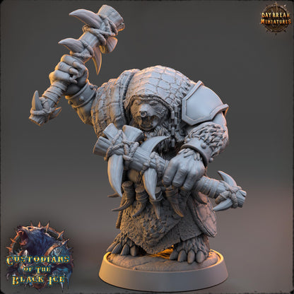 Bearfolk Fighter - Fangs Magath | Daybreak Miniatures | 3D printed miniature | Tabletop Games | Dungeons and Dragons | Wargaming | D&D