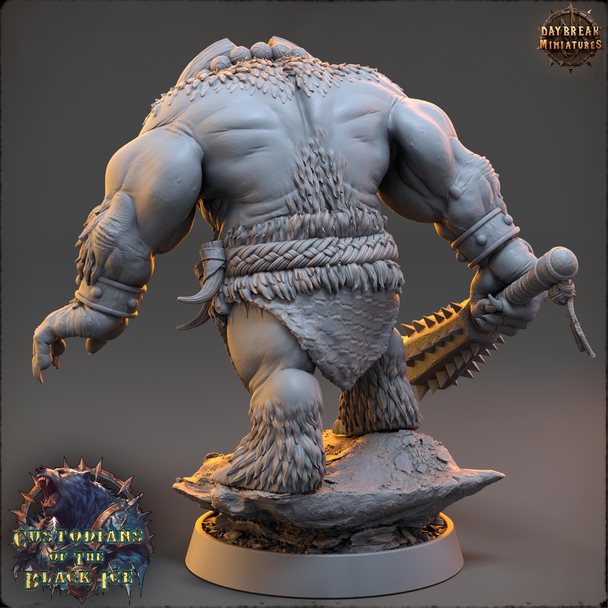 Bearfolk Fighter - Piotr Boarbloodr | Daybreak Miniatures | 3D printed miniature | Tabletop Games | Dungeons and Dragons | Wargaming | D&D