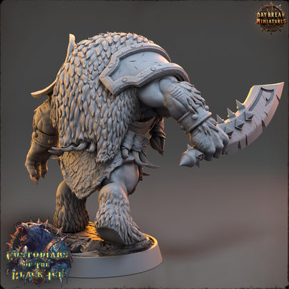 Bearfolk Fighter - Severer Gautz | Daybreak Miniatures | 3D printed miniature | Tabletop Games | Dungeons and Dragons | Wargaming | D&D