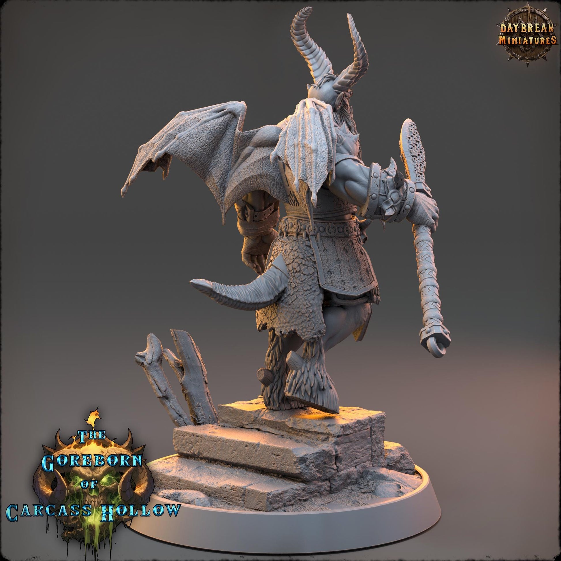 Demon Fighter - Krellar Vortex | Daybreak Miniatures | 3D printed miniature | Tabletop Games | Dungeons and Dragons | Wargaming | D&D