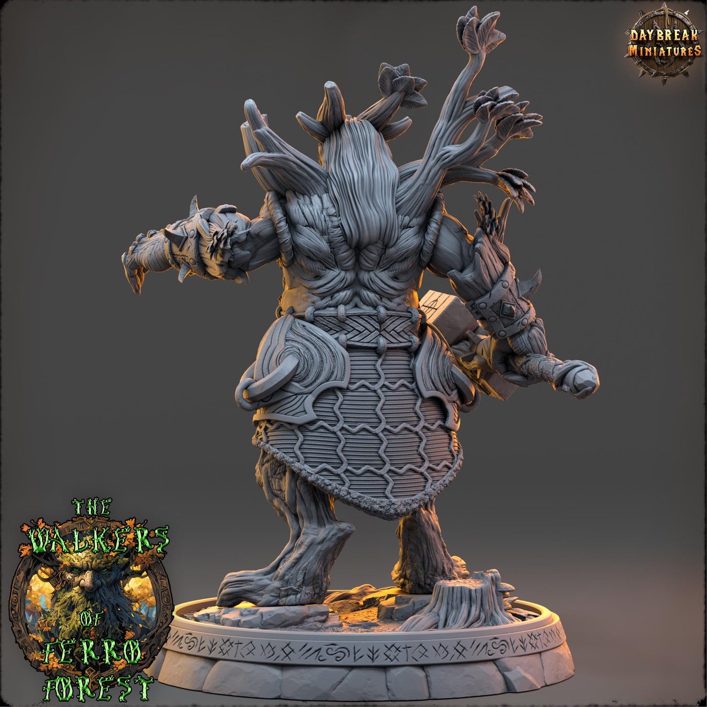 3D Printed Ent Miniature: Eryndor Gloamreach, D&D Tabletop Gaming