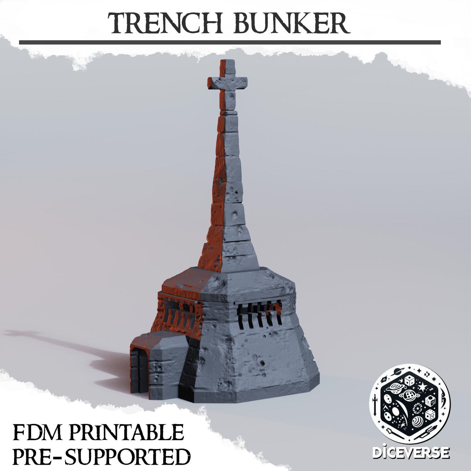 Trench Terrain Bunker | Wargaming | Tabletop | 3D printed miniature | Trench Crusade compatible | Pilgrim