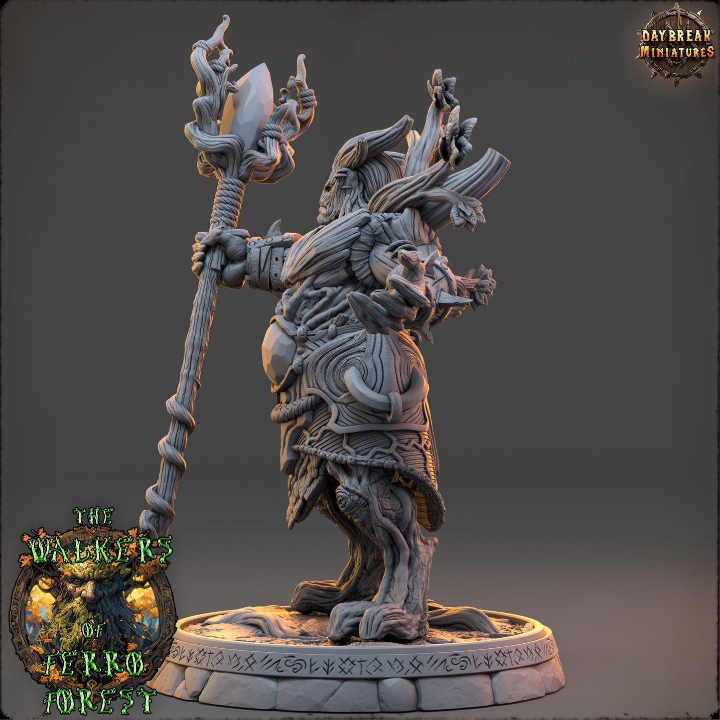 3D Printed Ent Miniature: Solrath Nyxwither - D&D Tabletop Gaming