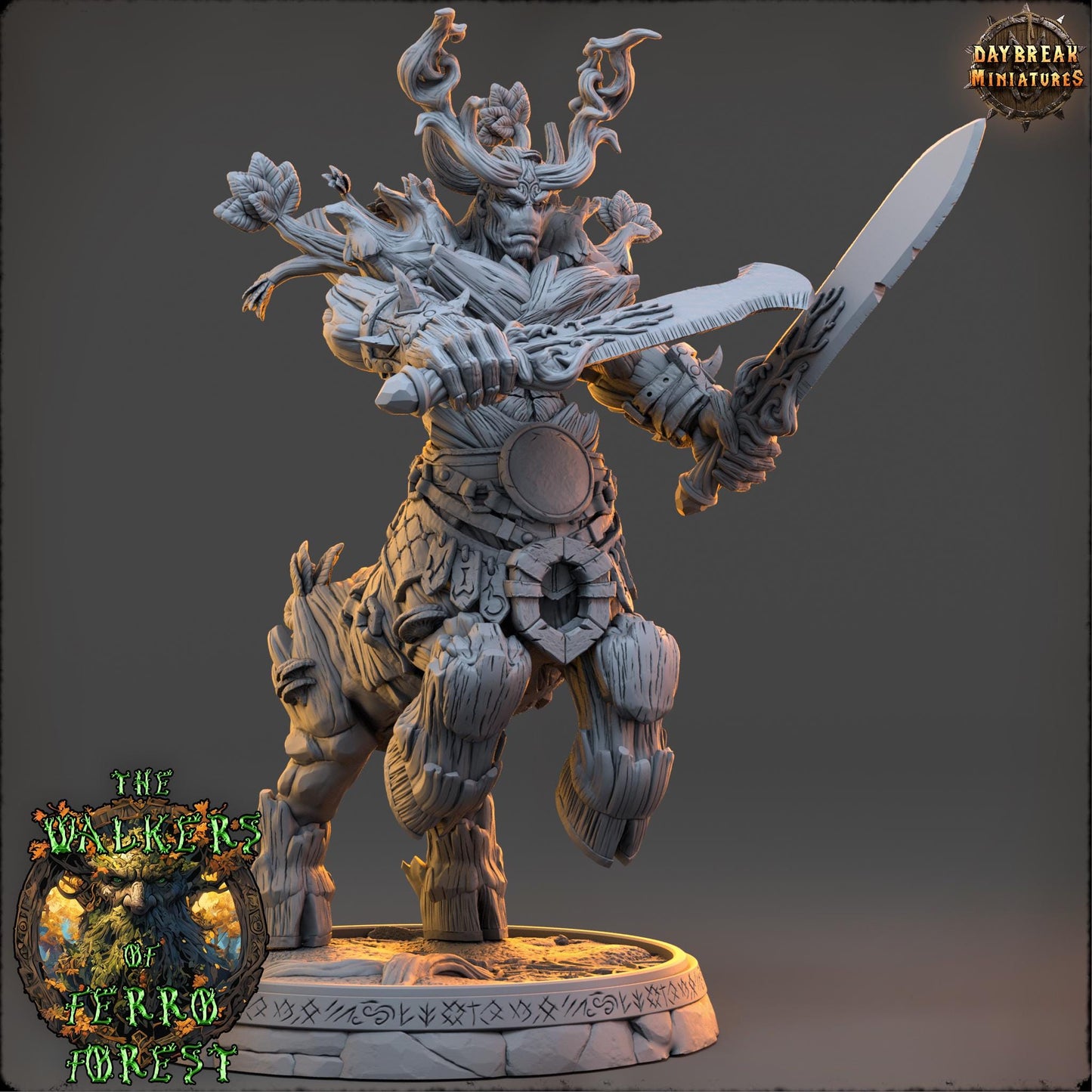 3D Printed Ent Miniature: 32mm Scale, Tabletop RPG, D&D