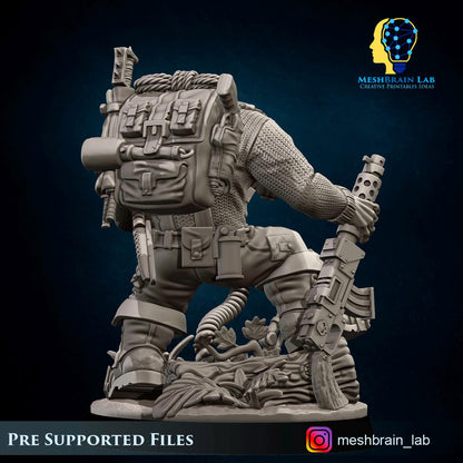 Ork Kommando Radio operator | Wargaming | Tabletop | 3D printed miniature | OPR compatible