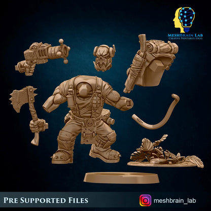Ork Kommando with Energy Gun | Wargaming | Tabletop | 3D printed miniature | OPR compatible