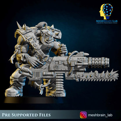 Pirate Ork with Big Bada Boom weapon nr2 | Wargaming | Tabletop | 3D printed miniature | OPR compatible