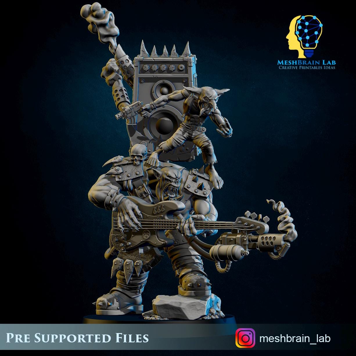 Ork Warboss Jarriz The Beast | Wargaming | Tabletop | 3D printed miniature | OPR compatible