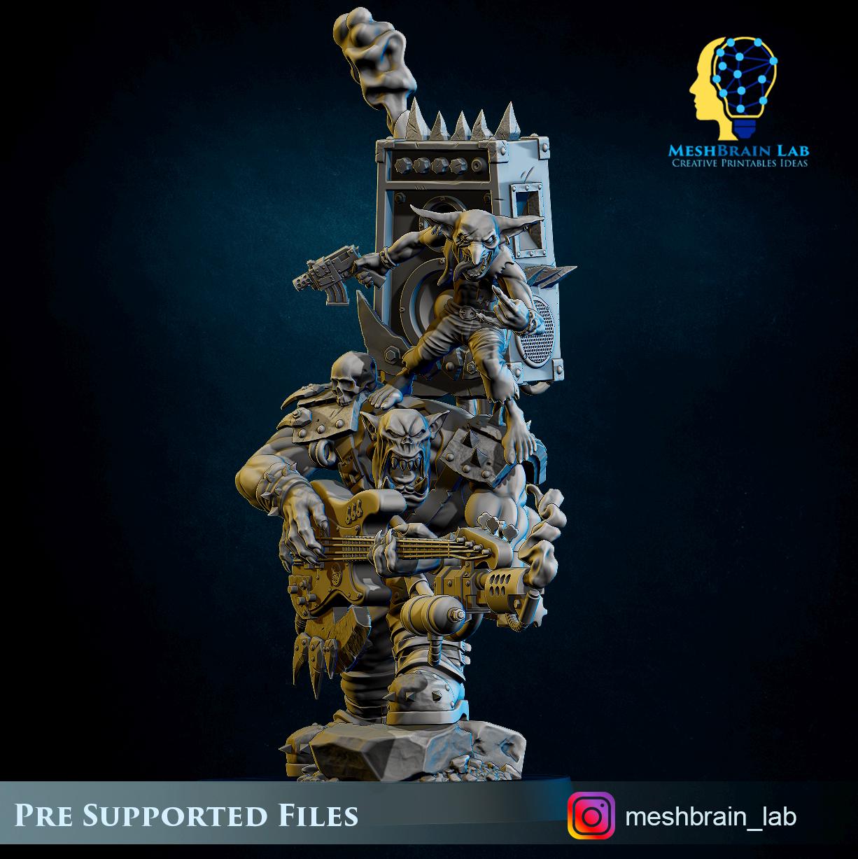 Ork Warboss Jarriz The Beast | Wargaming | Tabletop | 3D printed miniature | OPR compatible