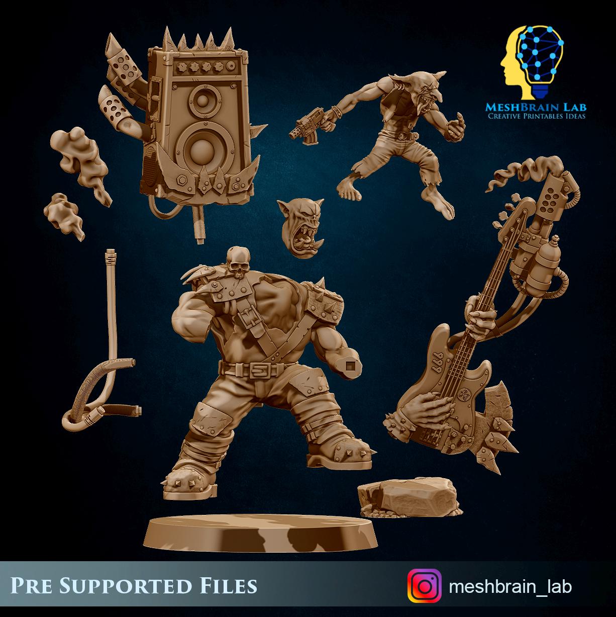 Ork Warboss Jarriz The Beast | Wargaming | Tabletop | 3D printed miniature | OPR compatible