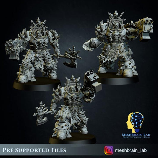 Doom Berzerker Terminator squad | Wargaming | Tabletop | 3D printed miniature | OPR compatible