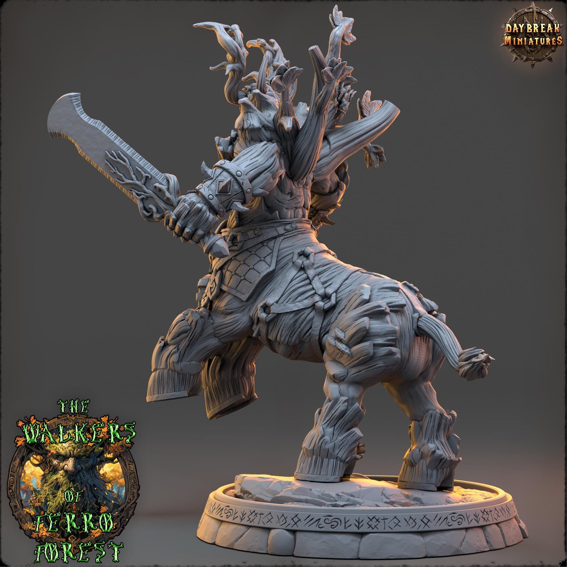 Ent Warrior - Ritter Teryn Eldershade | Daybreak Miniatures | 3D printed miniature | Tabletop Games | Dungeons and Dragons | Wargaming | D&D