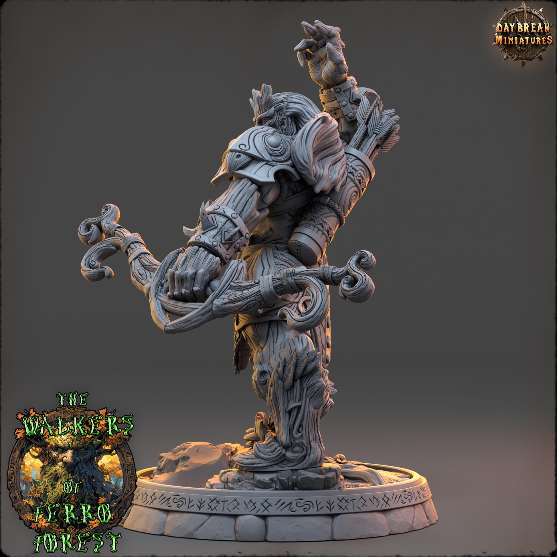 Ent Hunter - Ritter Teryn Eldershade | Daybreak Miniatures | 3D printed miniature | Tabletop Games | Dungeons and Dragons | Wargaming | D&D