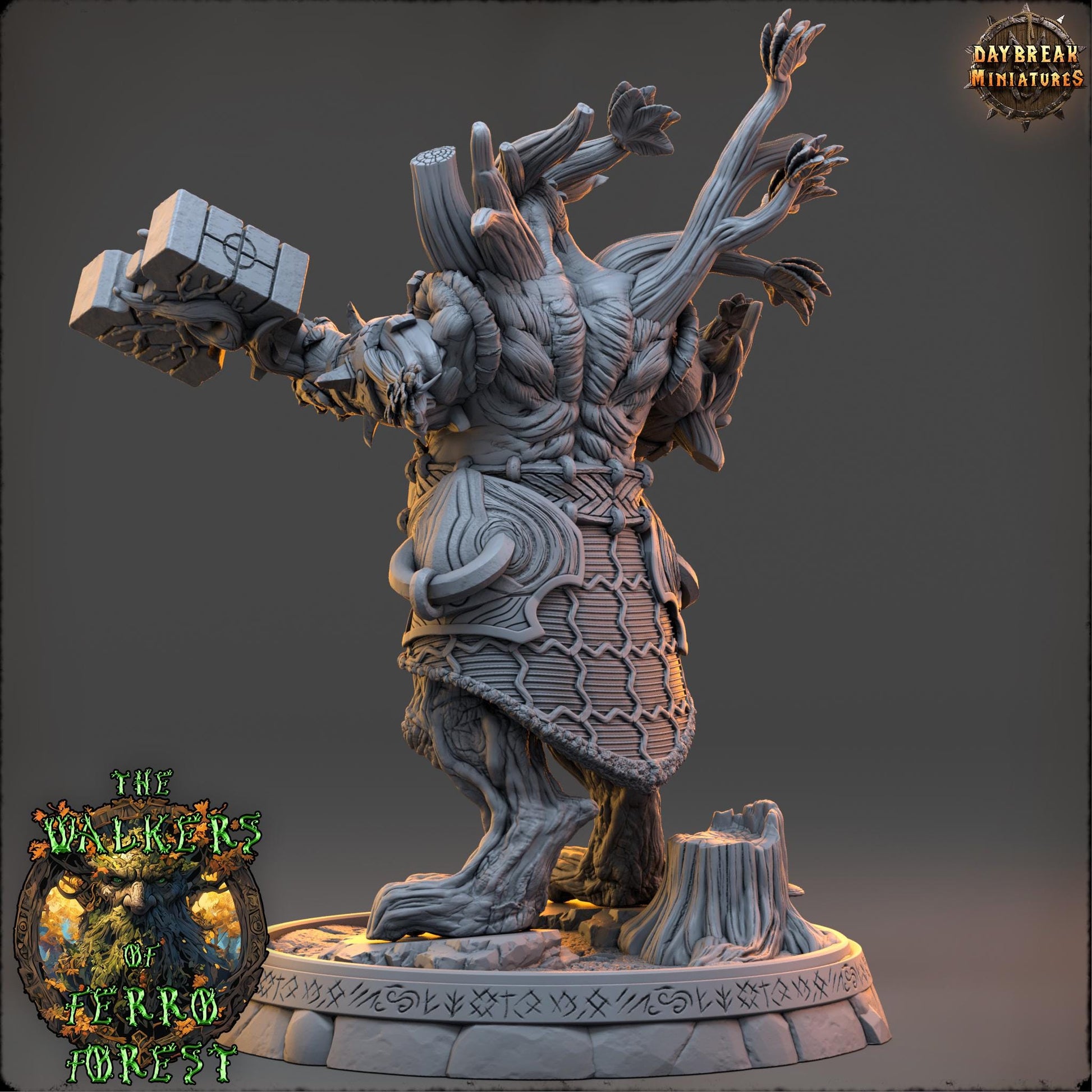 Ent Fighter - Vaelric Gloamreach | Daybreak Miniatures | 3D printed miniature | Tabletop Games | Dungeons and Dragons | Wargaming | D&D
