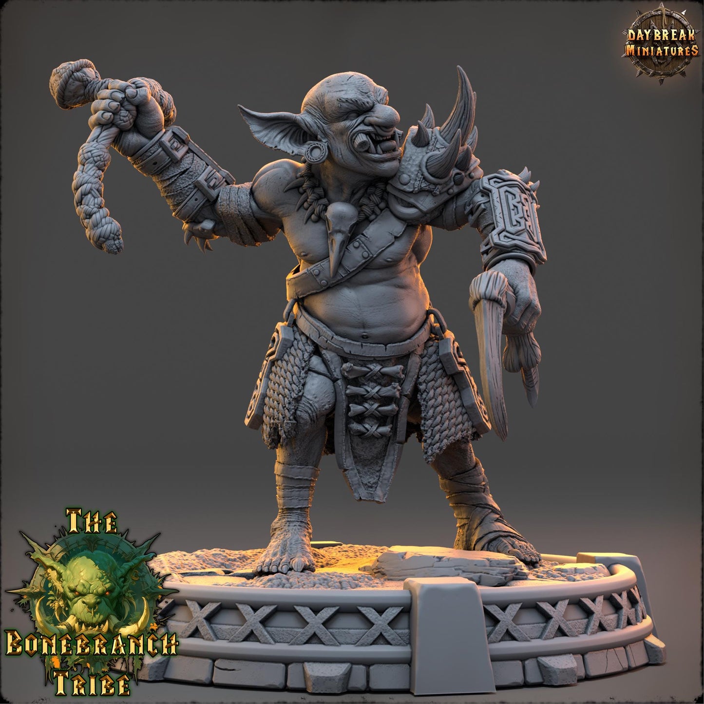 Goblin slingler - Snaggrik Cleavertooth | Daybreak Miniatures | 3D printed | Tabletop | Dungeons and Dragons | Wargaming | D&D