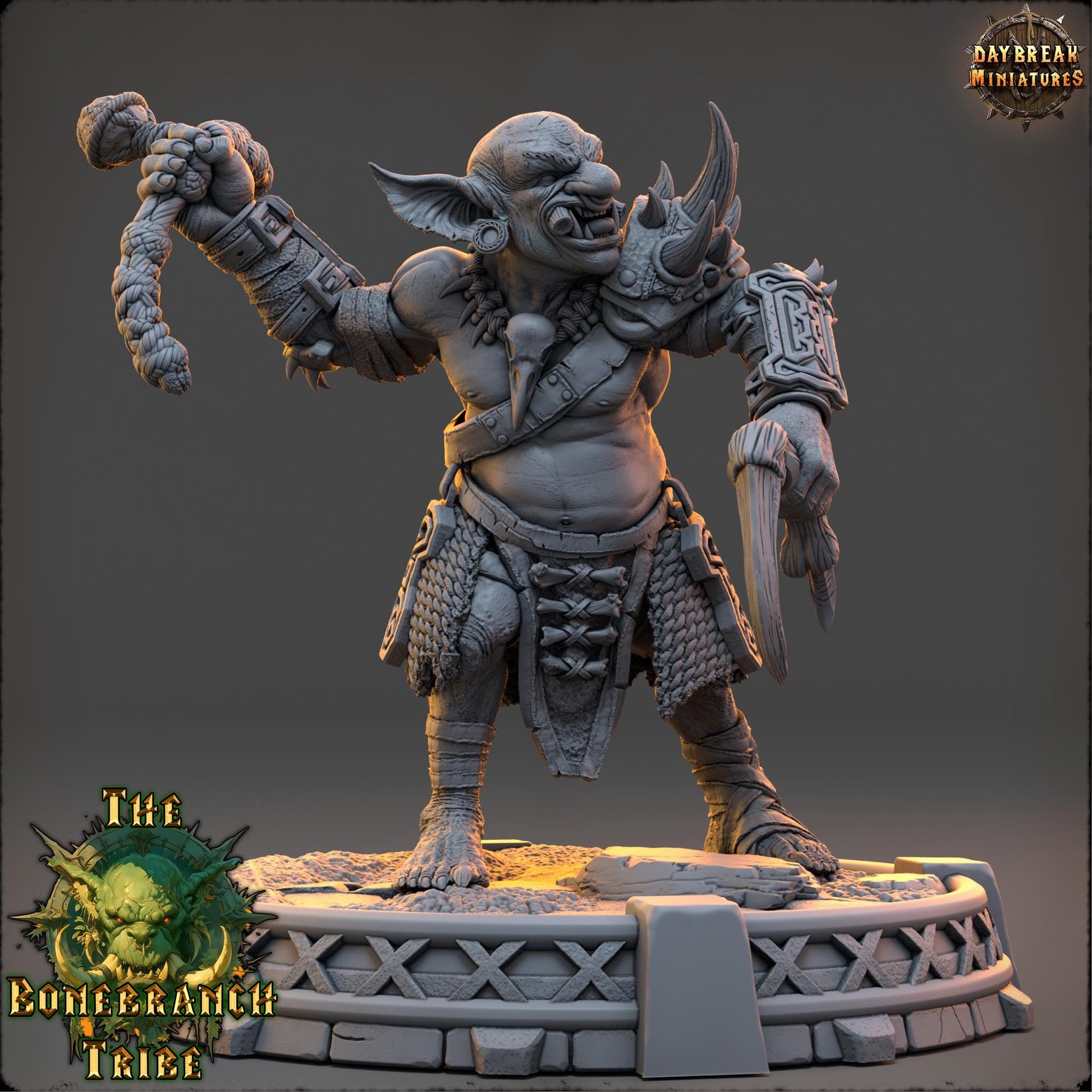 Goblin slingler - Snaggrik Cleavertooth | Daybreak Miniatures | 3D printed | Tabletop | Dungeons and Dragons | Wargaming | D&D