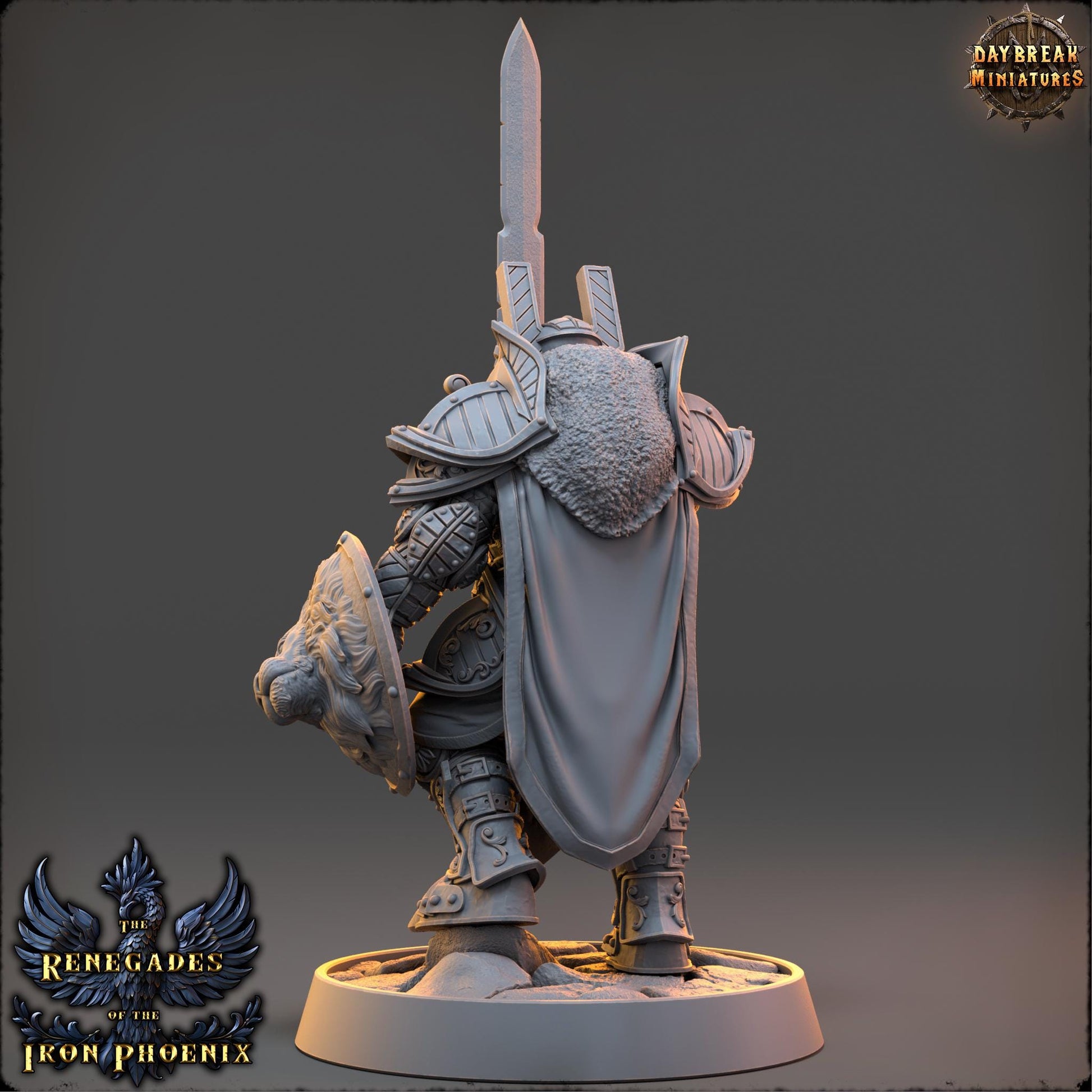 Human Figther - Armand de la Lame Céleste | Daybreak Miniatures | 3D printed | Tabletop | Dungeons and Dragons | Wargaming | D&D