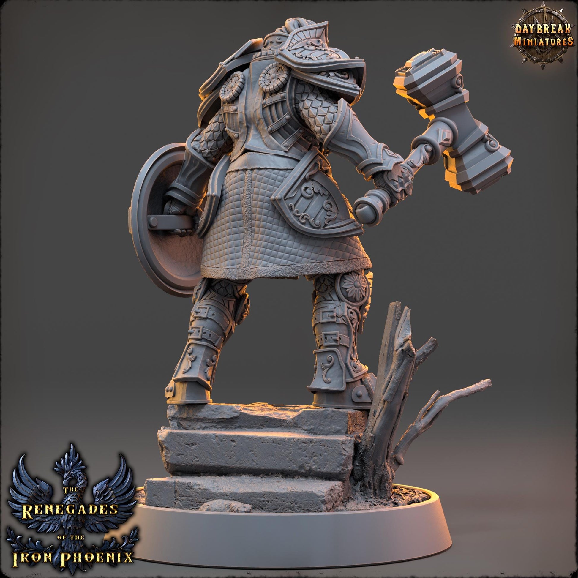 Human Figther - Baronne Juliette de la Rose Sombre | Daybreak Miniatures | 3D printed | Tabletop | Dungeons and Dragons | Wargaming | D&D