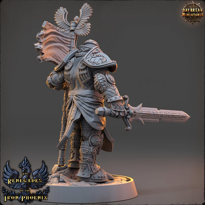 Human Figther - Capitaine Lucien du Griffon Doré | Daybreak Miniatures | 3D printed | Tabletop | Dungeons and Dragons | Wargaming | D&D