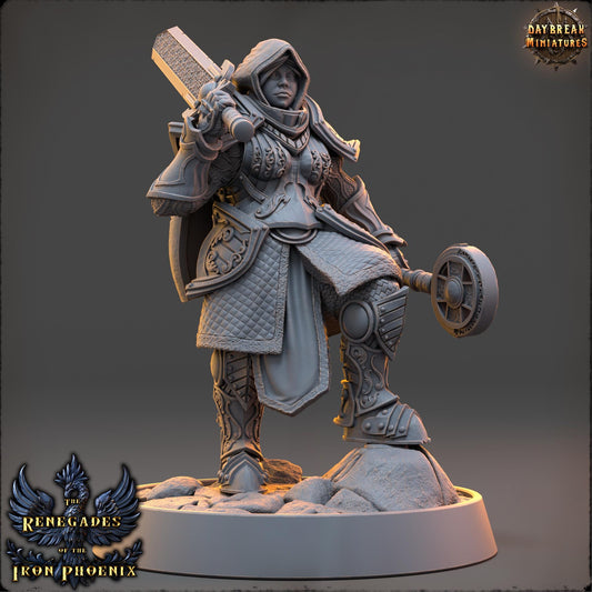 Human Figther - Élodie de Étoile Filante | Daybreak Miniatures | 3D printed | Tabletop | Dungeons and Dragons | Wargaming | D&D