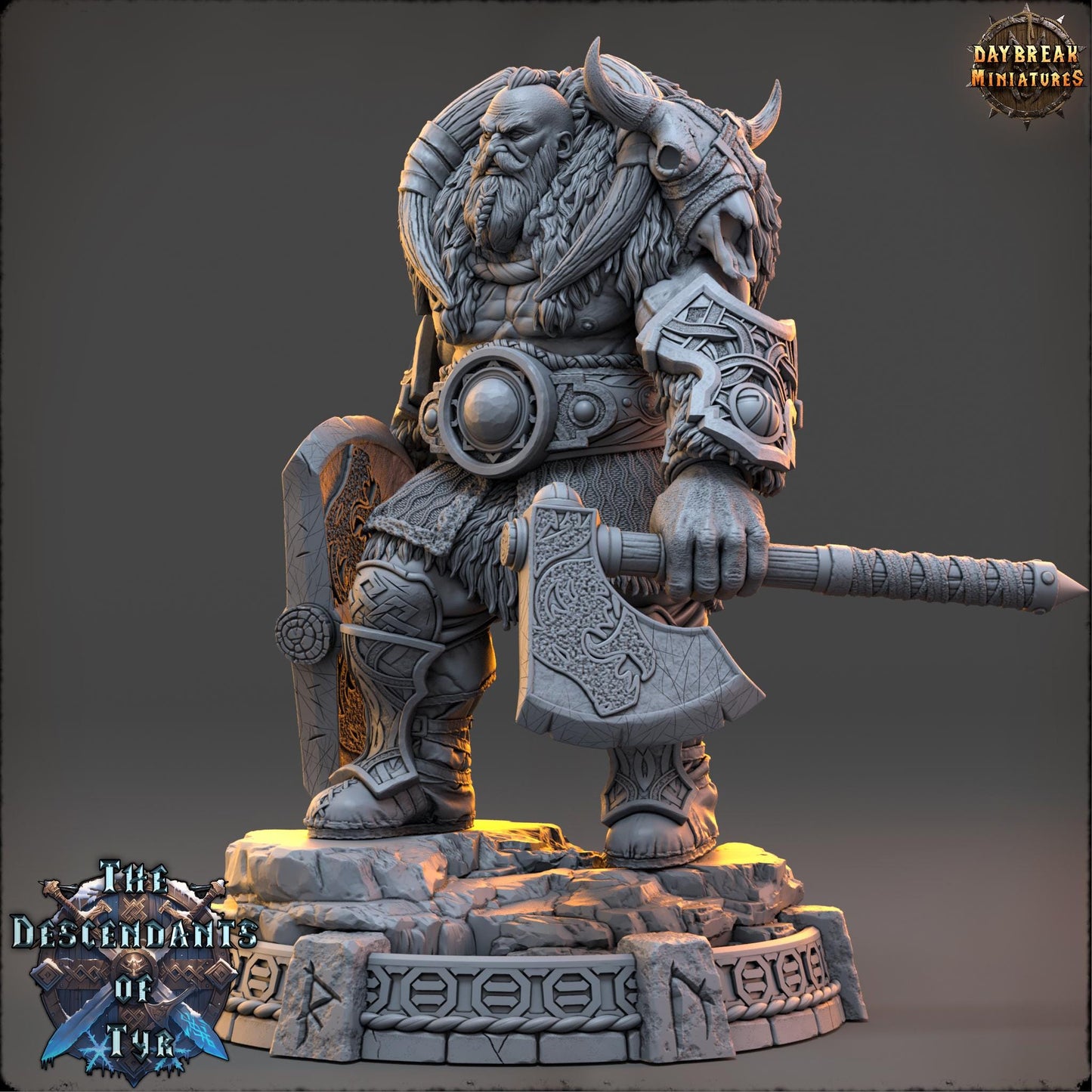 Human Figther - Thane Eboncry | Daybreak Miniatures | 3D printed | Tabletop | Dungeons and Dragons | Wargaming | D&D