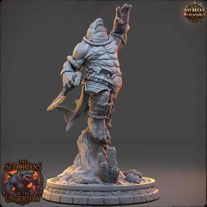 Sharkfolks - Nymor Spineslick | Daybreak Miniatures | 3D printed miniature | Tabletop Games | Dungeons and Dragons | Wargaming | D&D