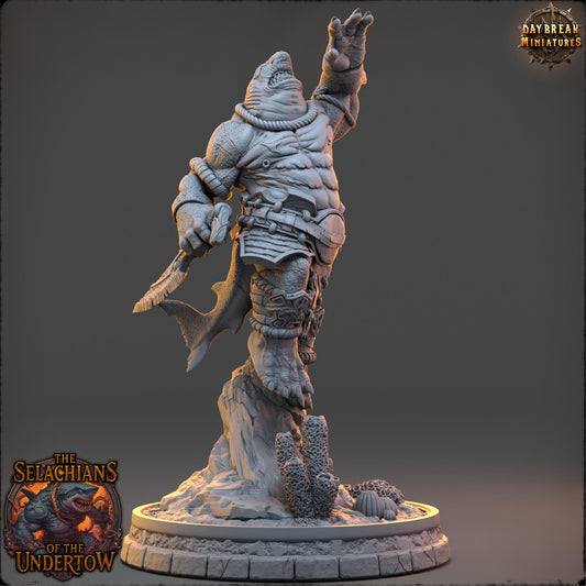 Sharkfolks - Nymor Spineslick | Daybreak Miniatures | 3D printed miniature | Tabletop Games | Dungeons and Dragons | Wargaming | D&D