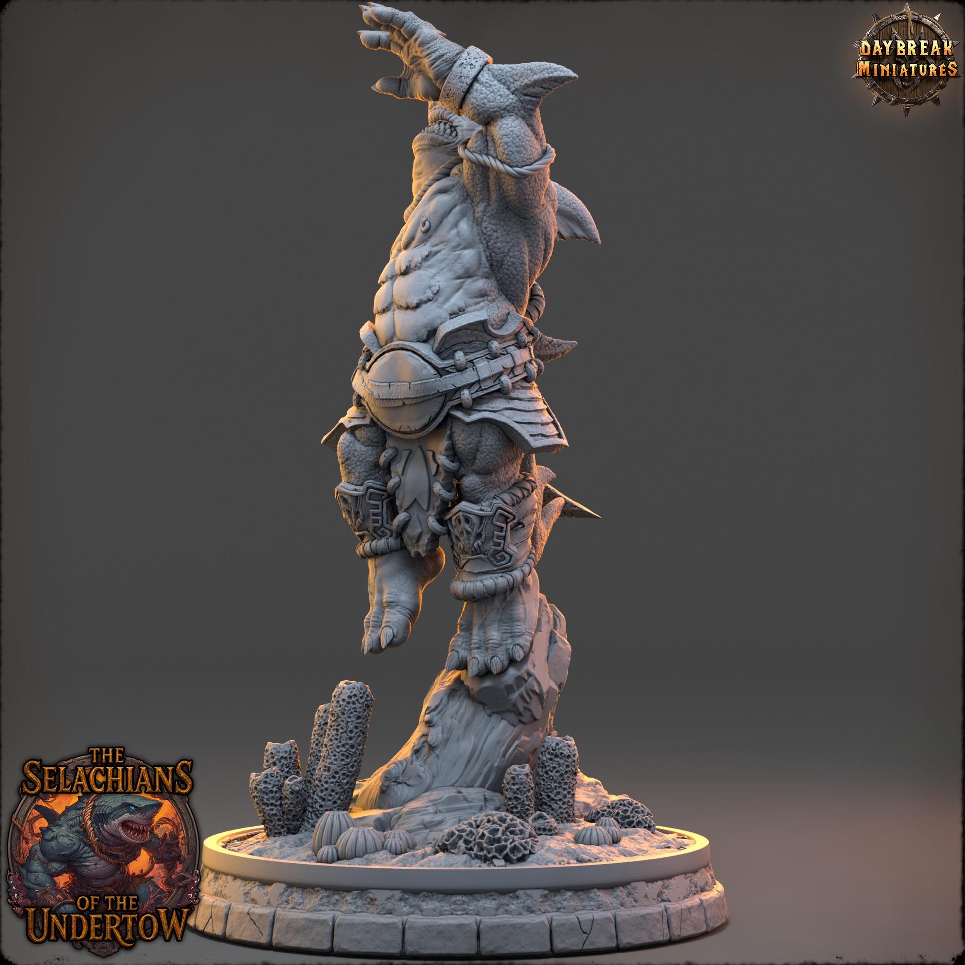Sharkfolks - Nymor Spineslick | Daybreak Miniatures | 3D printed miniature | Tabletop Games | Dungeons and Dragons | Wargaming | D&D