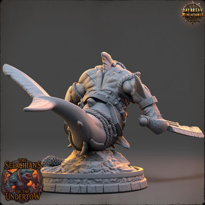 Sharkfolks - Veshraak Onefin | Daybreak Miniatures | 3D printed miniature | Tabletop Games | Dungeons and Dragons | Wargaming | D&D