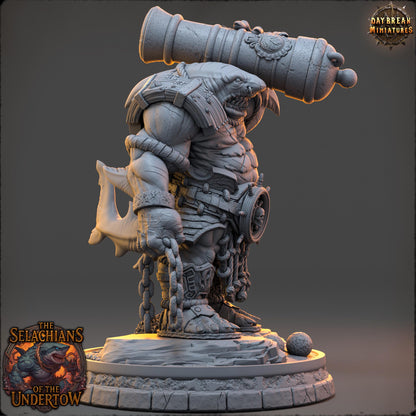 Sharkfolks - Zunraka Foamveil | Daybreak Miniatures | 3D printed miniature | Tabletop Games | Dungeons and Dragons | Wargaming | D&D