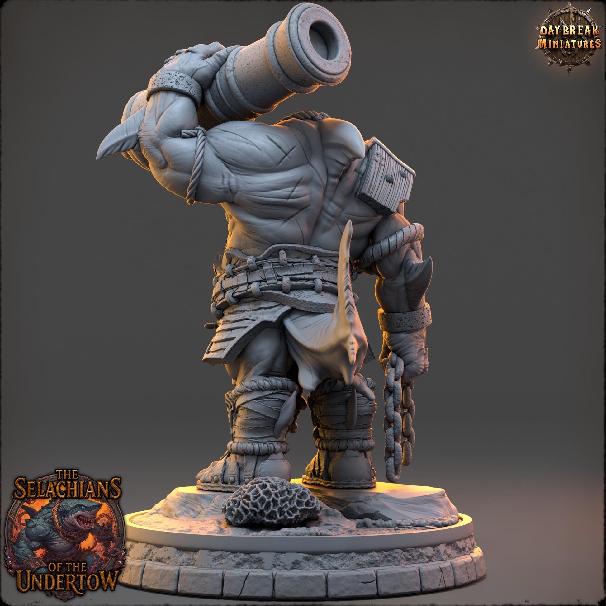 Sharkfolks - Zunraka Foamveil | Daybreak Miniatures | 3D printed miniature | Tabletop Games | Dungeons and Dragons | Wargaming | D&D