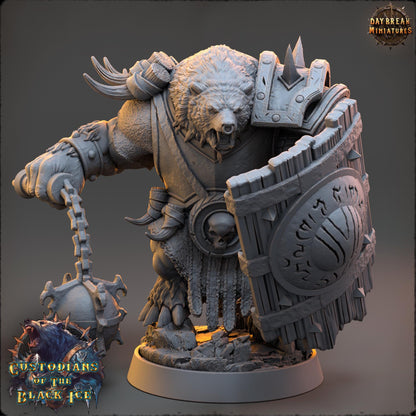 Bearfolk Fighter - Igor Masher | Daybreak Miniatures | 3D printed miniature | Tabletop Games | Dungeons and Dragons | Wargaming | D&D