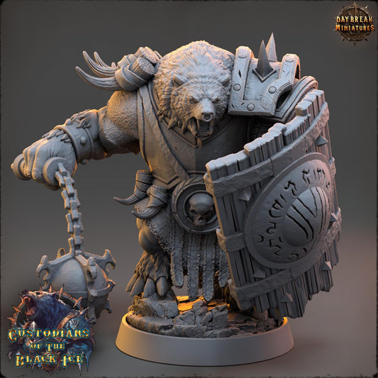 Bearfolk Fighter - Igor Masher | Daybreak Miniatures | 3D printed miniature | Tabletop Games | Dungeons and Dragons | Wargaming | D&D
