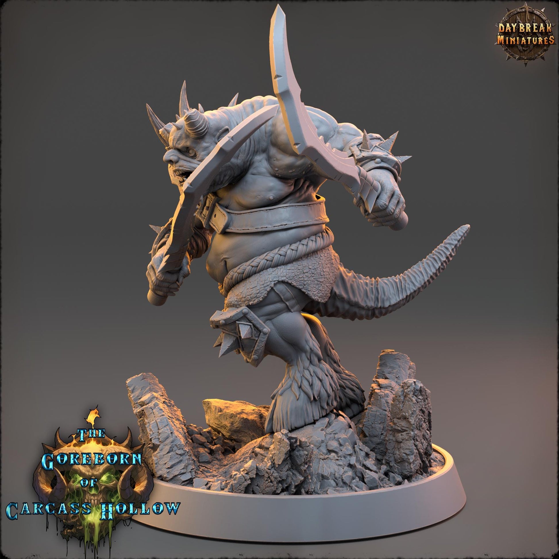 Demon Fighter - Arraz Decza | Daybreak Miniatures | 3D printed miniature | Tabletop Games | Dungeons and Dragons | Wargaming | D&D