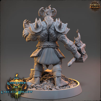 Demon Fighter - General Raxar Boneharrow | Daybreak Miniatures | 3D printed | Tabletop Games | Dungeons and Dragons | Wargaming | D&D