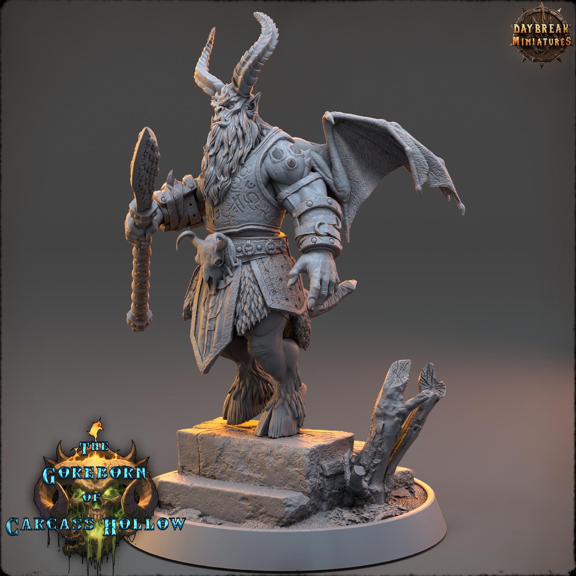 Demon Fighter - Krellar Vortex | Daybreak Miniatures | 3D printed miniature | Tabletop Games | Dungeons and Dragons | Wargaming | D&D