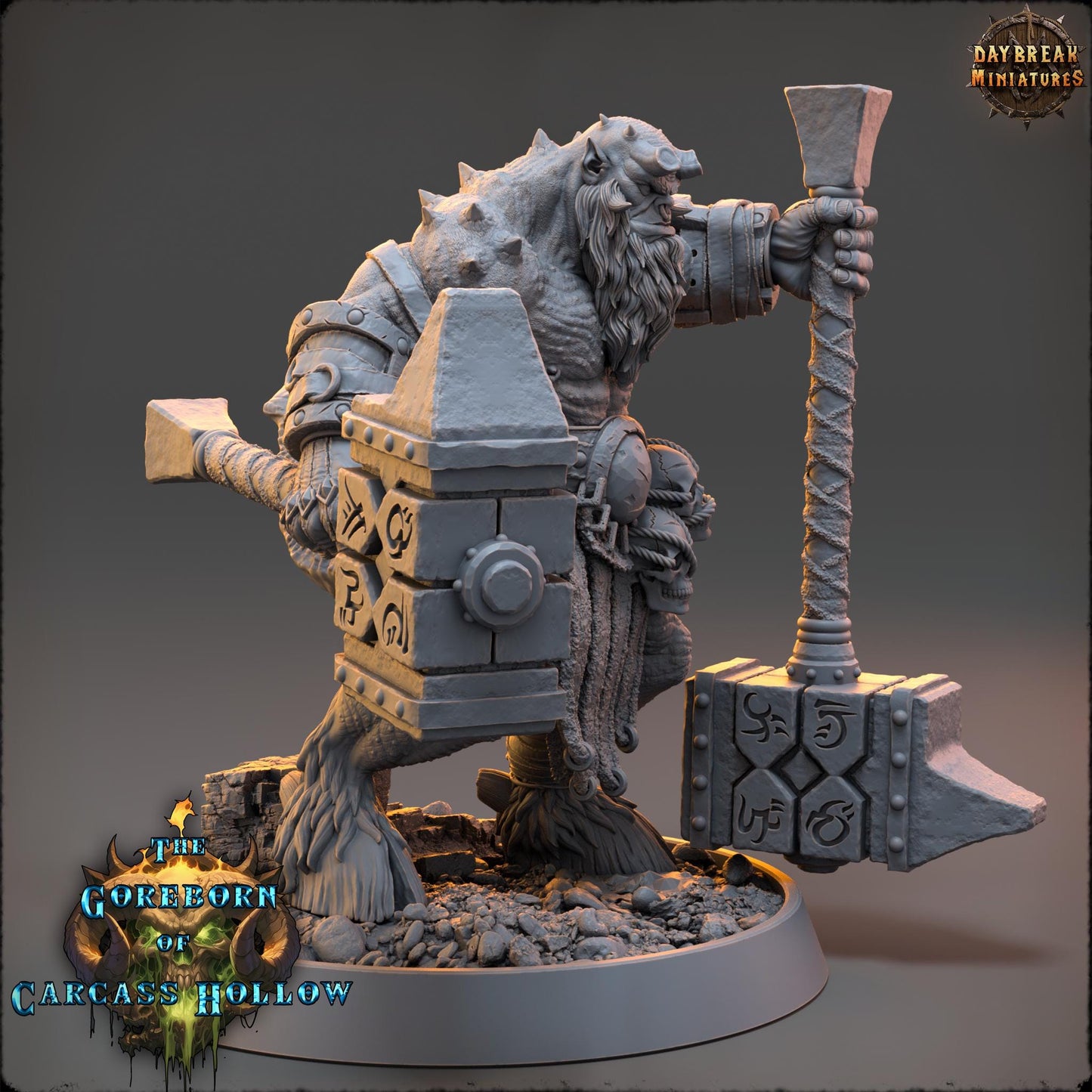 Demon Fighter - Vregosh Dooz | Daybreak Miniatures | 3D printed miniature | Tabletop Games | Dungeons and Dragons | Wargaming | D&D