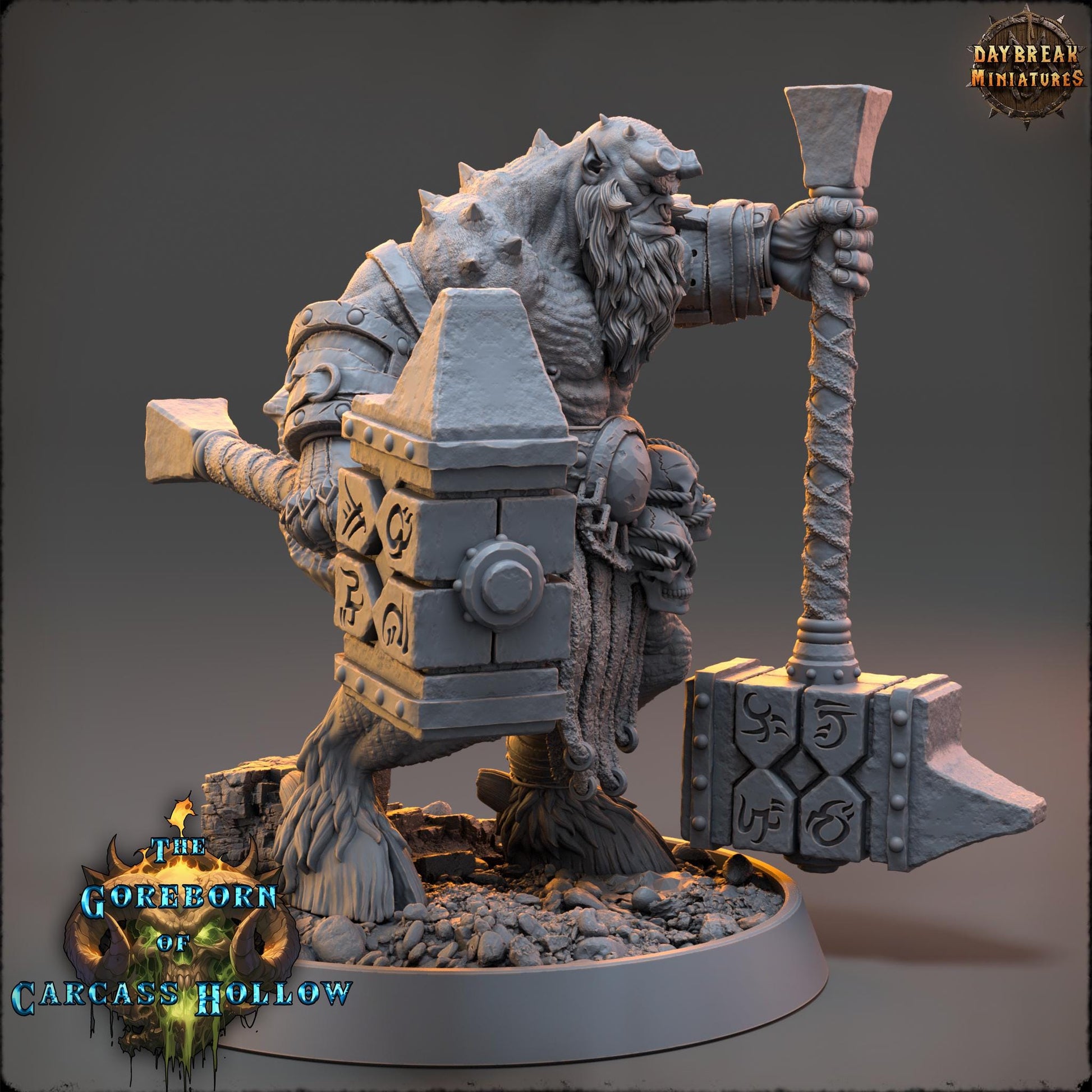 Demon Fighter - Vregosh Dooz | Daybreak Miniatures | 3D printed miniature | Tabletop Games | Dungeons and Dragons | Wargaming | D&D