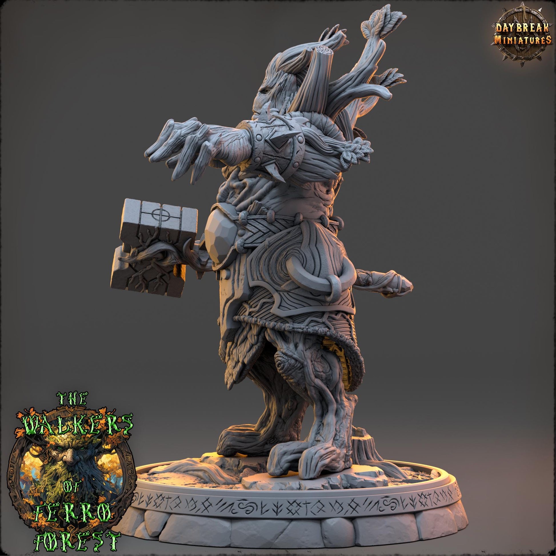3D Printed Ent Miniature: Eryndor Gloamreach, D&D Tabletop Gaming