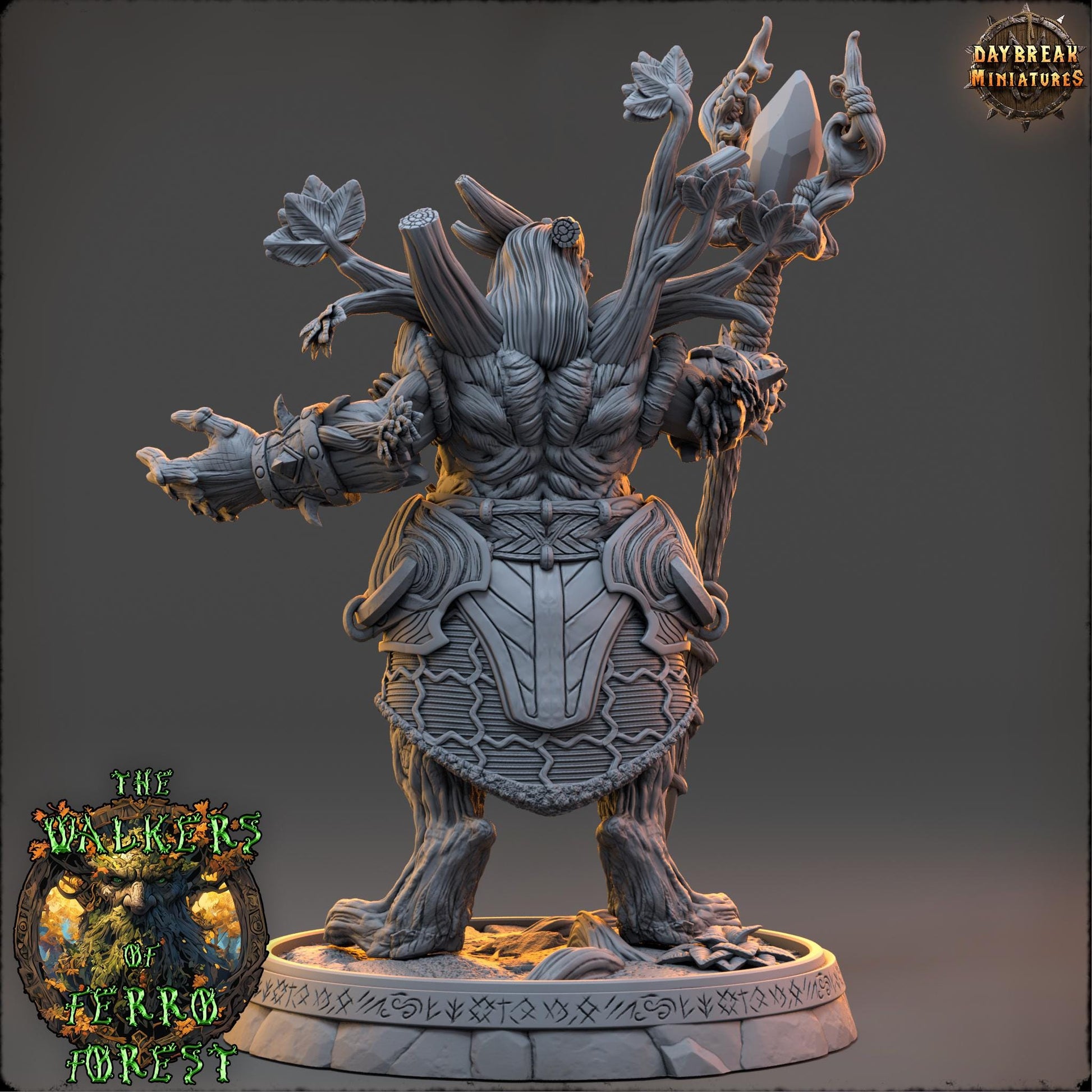 3D Printed Ent Miniature: Solrath Nyxwither - D&D Tabletop Gaming