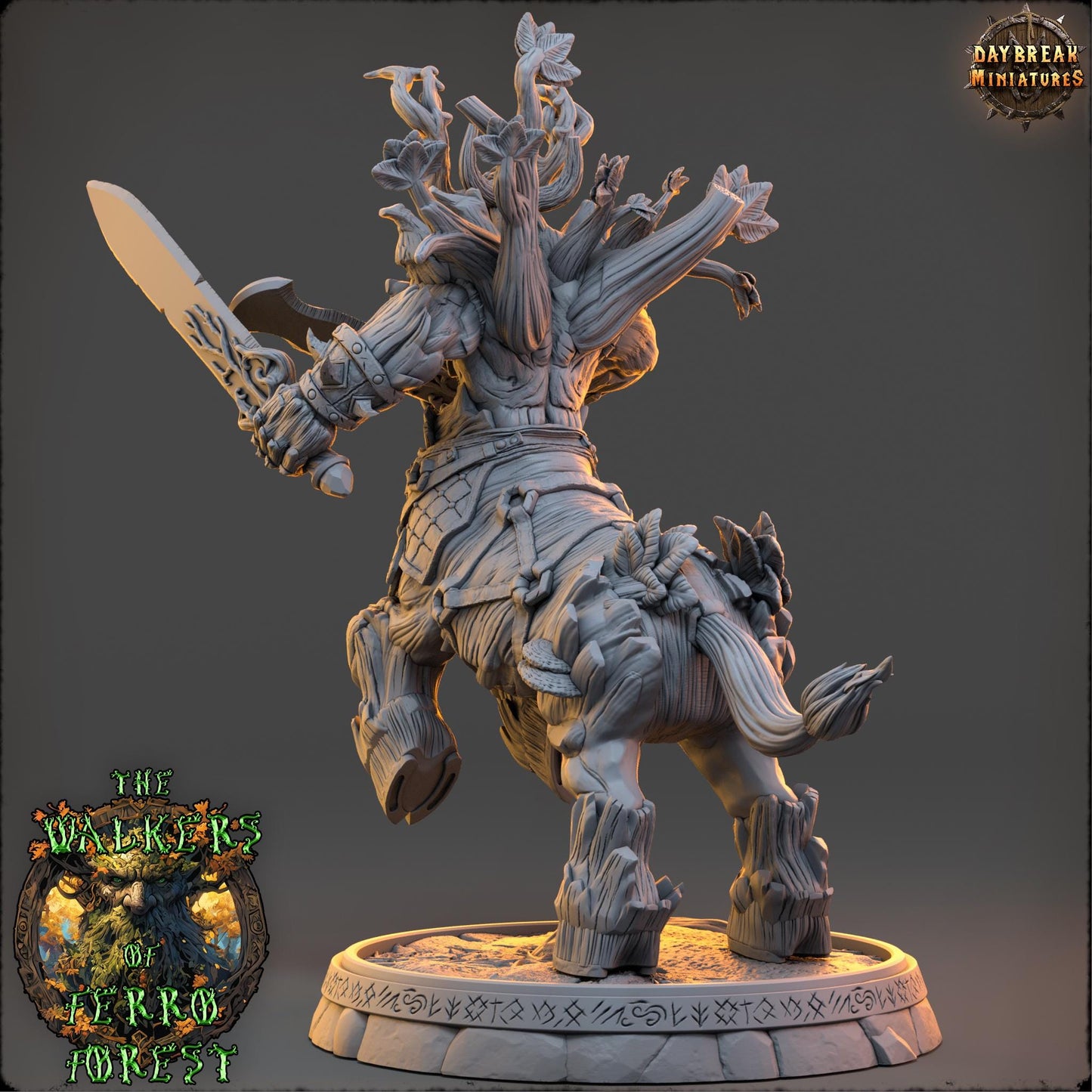 3D Printed Ent Miniature: 32mm Scale, Tabletop RPG, D&D