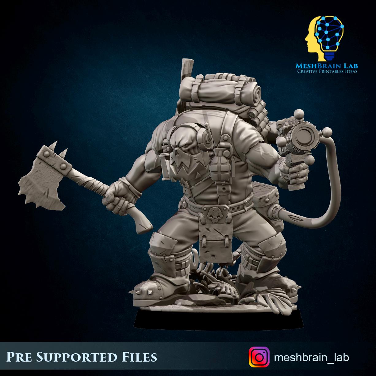 Ork Kommando with Energy Gun | Wargaming | Tabletop | 3D printed miniature | OPR compatible