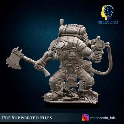 Ork Kommando with Energy Gun | Wargaming | Tabletop | 3D printed miniature | OPR compatible